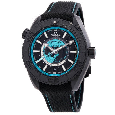 Omega Seamaster World Time GMT Automatic Chronometer Black Dial Mens Watch 215.92.46 215.92.46.22.01.006 (black, arb24321)