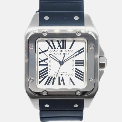 CARTIER Santos 100 W200738 - White Stainless Steel Automatic Women's Watch, Ref: 1193775 (white, arb24337)