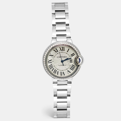 Cartier Ballon Bleu W4BB0016 - Silver Dial Diamond Stainless Steel Women's Watch 1204063 (arb24354)