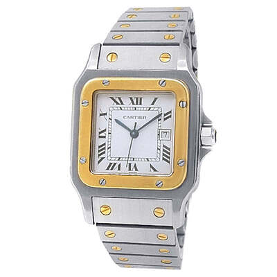 Pre-Owned Cartier Santos Carree Automatic White Dial Ladies Watch 2961 (arb24355)