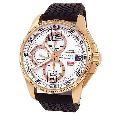 Pre-owned Chopard Mille Miglia Chronograph Automatic Chronometer Mens Watch Ref 161268-5003 (black, arb24373)