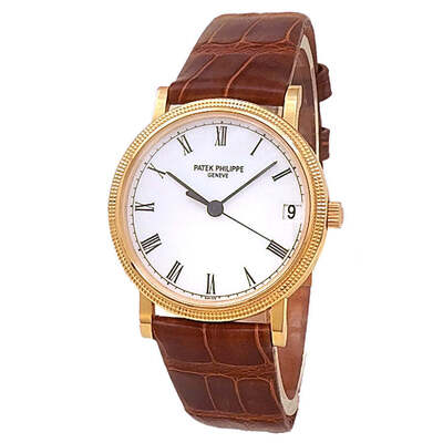 Pre-Owned Patek Philippe Calatrava 3802/200R Automatic Mens Watch (black, arb24374)