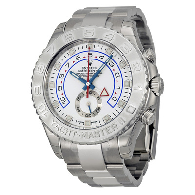 Pre-owned Rolex Yacht-Master II Chronograph White Dial Mens Watch 116689WAO (blue, arb24391)