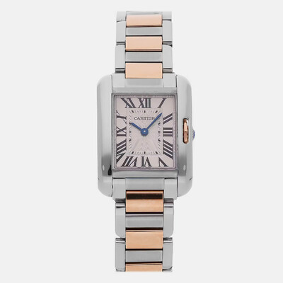 Pre-Owned Cartier Tank Anglaise W53100 Women's Watch 22mm Quartz Movement Clean Geometry Lined Dial French Heritage Timeless Elegance 1204845 (arb24412)