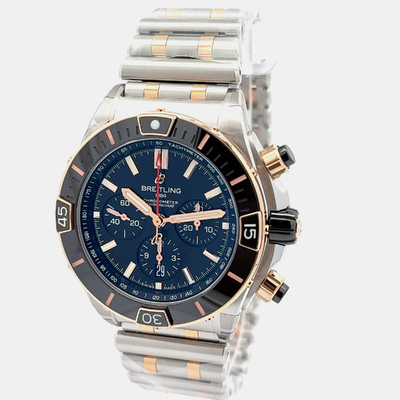 Breitling Chronomat UB0136251B1U1 44mm Black Dial Rose Gold Stainless Steel Men's Watch Automatic 1204668 (black, arb24421)