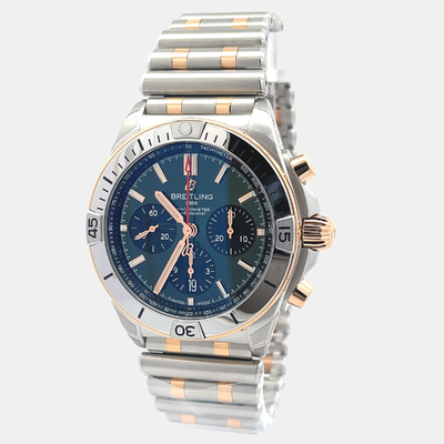 Chronomat UB0134131L1U1 42mm Automatic Green Dial Rose Gold Steel Men's Watch Breitling 1204710 (green, arb24428)
