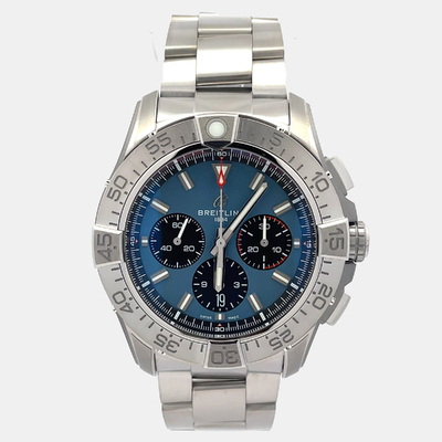 Breitling Super Avenger EB0148101C1E1 Automatic Blue Dial Stainless Steel Men's Watch 46mm 1204698 (blue, arb24429)