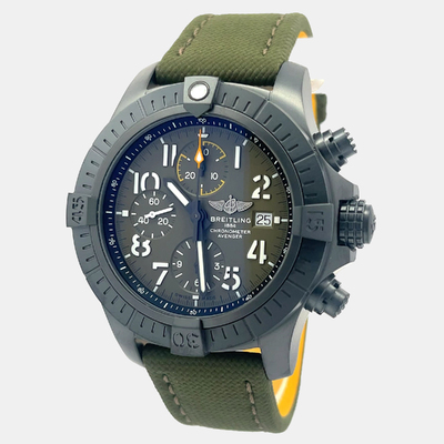 Breitling Super Avenger V13317101L1X1 Automatic Green Titanium Men’s Wristwatch 45mm 1204712 (green, arb24431)