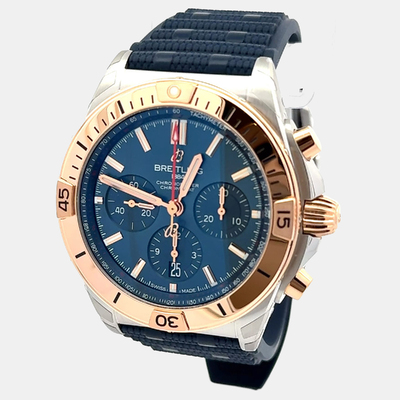Breitling Chronomat UB0134101C1S1: Automatic Blue Dial, Stainless Steel Case & Rose Gold Accents 1204706 (blue, arb24438)