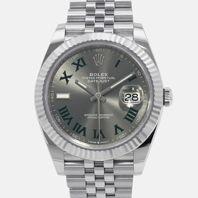 Rolex Datejust 126334 Grey Stainless Steel Men's Automatic Watch 1203047 (arb24449)