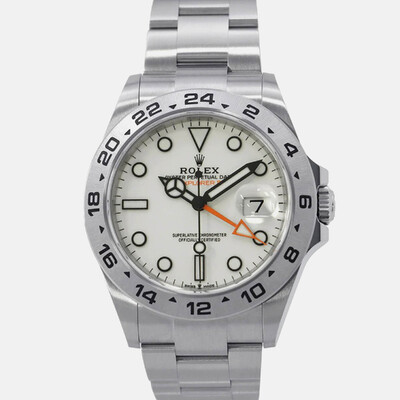 Rolex Explorer II REF 226570 Automatic White Stainless Steel Men's Wristwatch 1203045 (white, arb24455)
