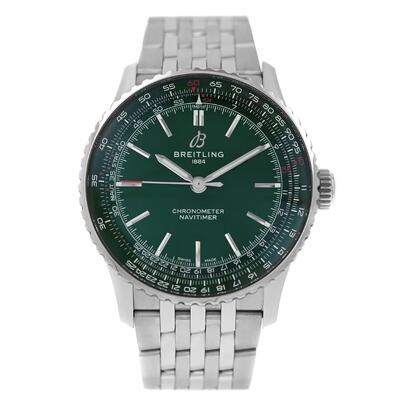 Pre-owned Breitling Navitimer Automatic Green Dial Mens Watch A17329 (green, arb24466)