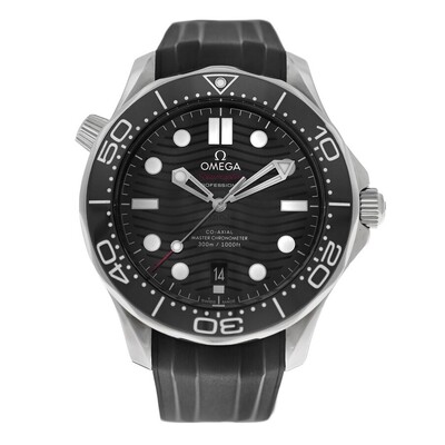 Pre-owned Omega Seamaster Mens Automatic Black Dial Watch 210.32.42.20.01.001 (black, arb24472)