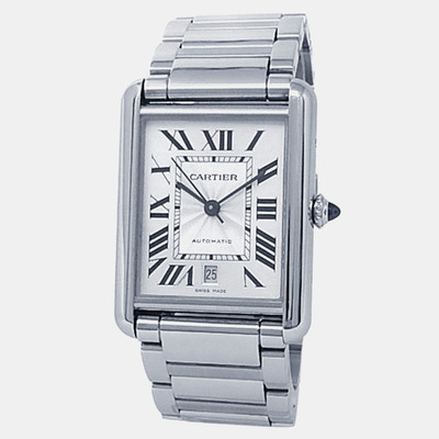 Cartier Tank Must WSTA0053 Automatic Silver Stainless Steel Men's Watch 41mm 1205388 (arb24479)
