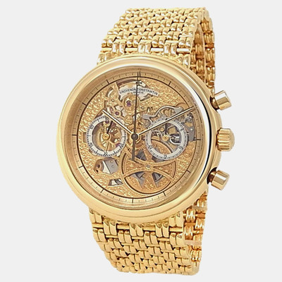 Vacheron Constantin Patrimony 47100/236J-3 Manual Winding Skeleton Movement in Yellow Gold Men's Watch 38mm 1205407 (arb24487)