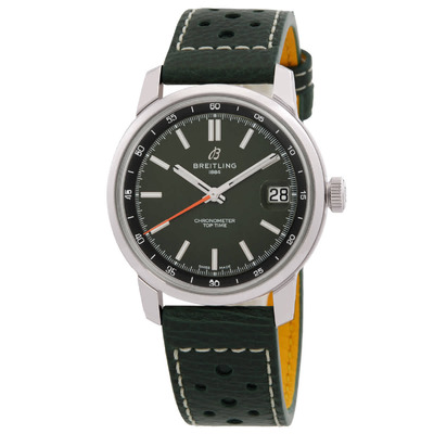 Breitling Top Time B31 Hand Wind Chronometer Green Dial Mens Watch AB3113171L1X1 (green, arb16285)