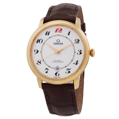 Omega De Ville Prestige Chronometer White Dial Mens Watch 424.53.40.20.04.005 (brown, arb24517)