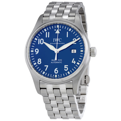 Pre-owned IWC Le Petit Prince 18 Blue Dial Mens Watch IW327014 (blue, arb24520)