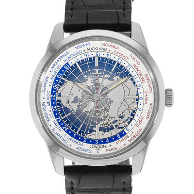 Pre Owned Jaeger LeCoultre Geophysic Universal Time World Time GMT Automatic Mens Watch Blue Dial Q8108420 (blue, arb24522)