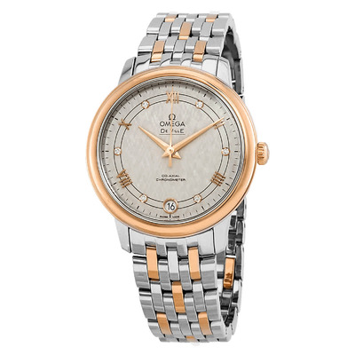 Omega De Ville Automatic Ivory Silvery Diamond Dial Ladies Watch, Model: 424.20.33.20.52.003 (arb3924)