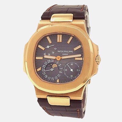 Patek Philippe Nautilus 5712R-001 Automatic Brown Dial Men's Watch in 18K Rose Gold 1205434 (brown, arb24533)