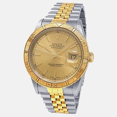 Rolex Datejust 16263 Automatic Men's Watch - 18K Yellow Gold & Stainless Steel, 36mm Champagne Dial 1205421 (arb24540)