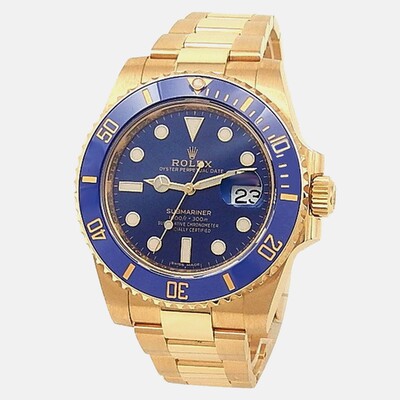 Rolex Submariner 116618LB Blue Dial Yellow Gold Automatic Mens Watch 1205424 (blue, arb24541)