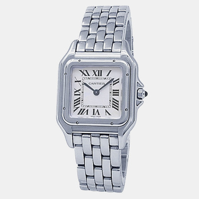 Panthère de Cartier WSPN0015, Silver Dial Stainless Steel Quartz Watch for Women (27mm) 1206104 (arb24574)