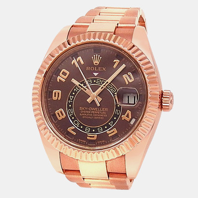 Rolex Sky-Dweller 326935 Chocolate Dial Automatic Rose Gold Men's Watch 1206102 (brown, arb24579)