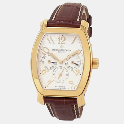 Vacheron Constantin 42008/000J-9061 Royal Eagle Automatic Silver 18k Yellow Gold Men's Wristwatch 1206078 (arb24590)