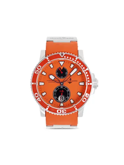 Ulysse Nardin Maxi Diver Chronograph Orange Dial Watch 42mm (31898841) (arb24543)