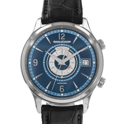 Pre-owned Jaeger-LeCoultre Master Memovox Automatic Blue Dial Mens Watch Q410848J (black, arb24612)