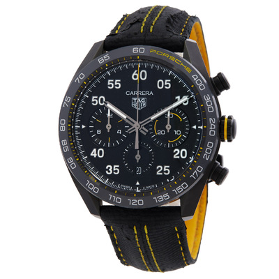 Pre-Owned Tag Heuer Carrera X Porsche Chronograph Automatic Mens CBN2A1H.FC6512 (black, arb23826)