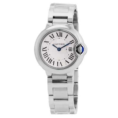 Cartier Ballon Bleu 28mm Silver Dial Watch WSBB0073 (blue, arb19149)