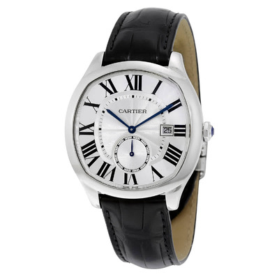 WSNM0004 Cartier Drive Automatic Mens Silvered Flinque Dial Watch (black, arb2273)