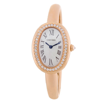 [Cartier Baignoire Size 16 Silver Dial Ladies Watch wjba0042] (blue, arb22031)