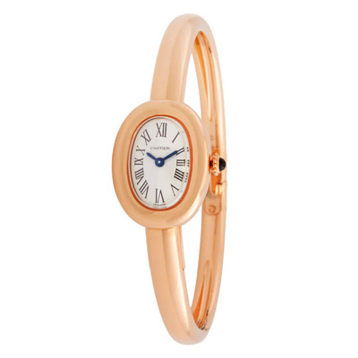Cartier Baignoire Mini Model (17mm) Ladies Watch WGBA0051 - Silver Dial with Rose Gold Bracelet and Case (blue, arb24164)