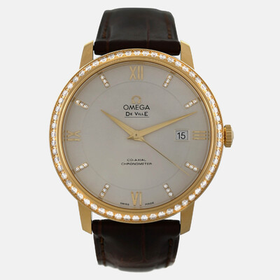 Omega De Ville Diamonds 18k Yellow Gold Watch, Ref: 1207123 (arb24617)
