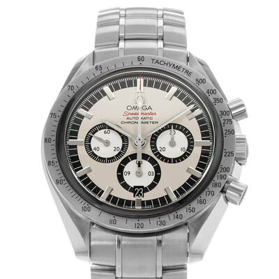 Pre-owned Omega Speedmaster Chronograph Automatic White Dial Mens Watch - Ref. No: 3506.31.00 (arb24634)