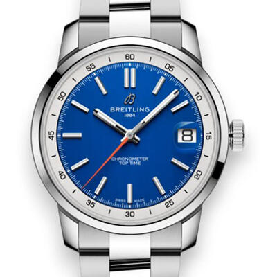 AB3113A71C1A1 Breitling Top Time Mens Blue Dial Chronometer Hand Wind Watch (blue, arb16288)