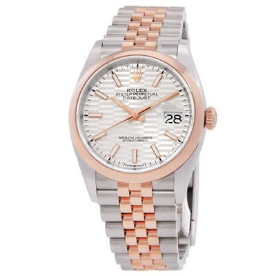 Rolex Datejust 36 Automatic Chronometer Silver Fluted Motif Dial Watch Ref. 126201SSJ (arb24649)