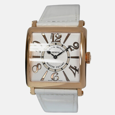 Franck Muller Master Square 6002 H QZ REL 6/6 81 Gr. White Dial Women's Wristwatch 1207118 (arb24657)