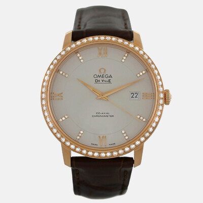 Omega De Ville 1207124: Silver Dial, Rose Gold Case, Auto Movement (arb24658)