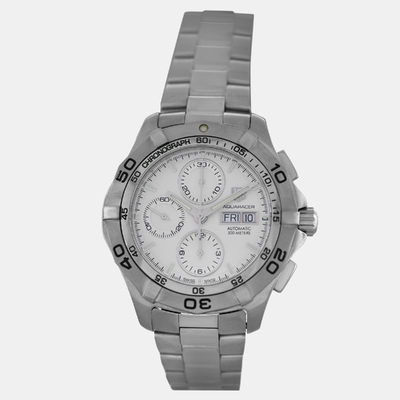 Tag Heuer Aquaracer CAF2011 Automatic Silver Stainless Steel Men's Watch 44mm 1206652 (arb24694)