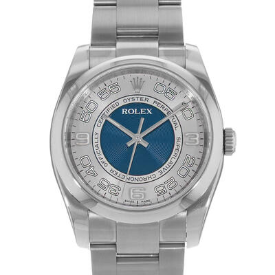 Pre-owned Rolex Oyster Perpetual 36 Automatic Chronometer Blue Dial Mens Watch, Reference: BLAO 116000 BLAO (blue, arb24771)