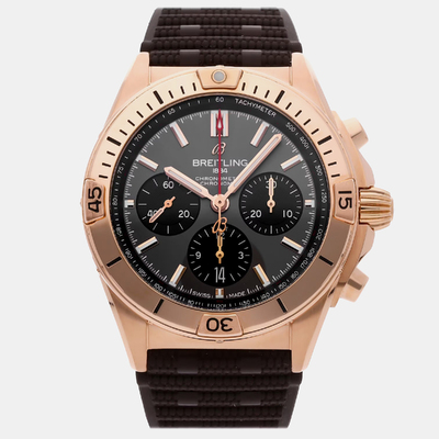 RB0134101B1S1 Breitling Chronomat 18k Rose Gold Automatic Watch 1180680 (arb24780)