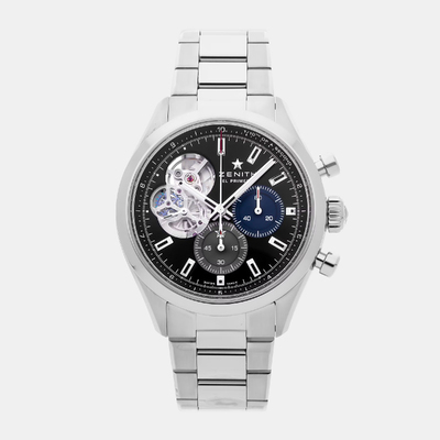 Men's Automatic Stainless Steel Chronomaster Open Watch 40mm - Article: 1187596 Zenith 1188759 (black, arb24789)