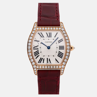 Cartier Tortue WA501008 Manual Winding 18k Rose Gold Women's Watch 1189777 (arb24807)
