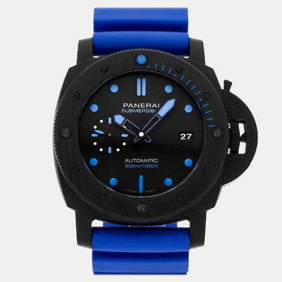 Panerai Submersible PAM01616 Automatic Black Carbon Men's Wristwatch, Ref: 1192684 (black, arb24818)