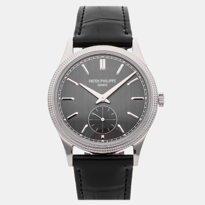 Patek Philippe Calatrava 6119G-001 Manual Winding Grey Dial Watch 1193734 (black, arb24825)